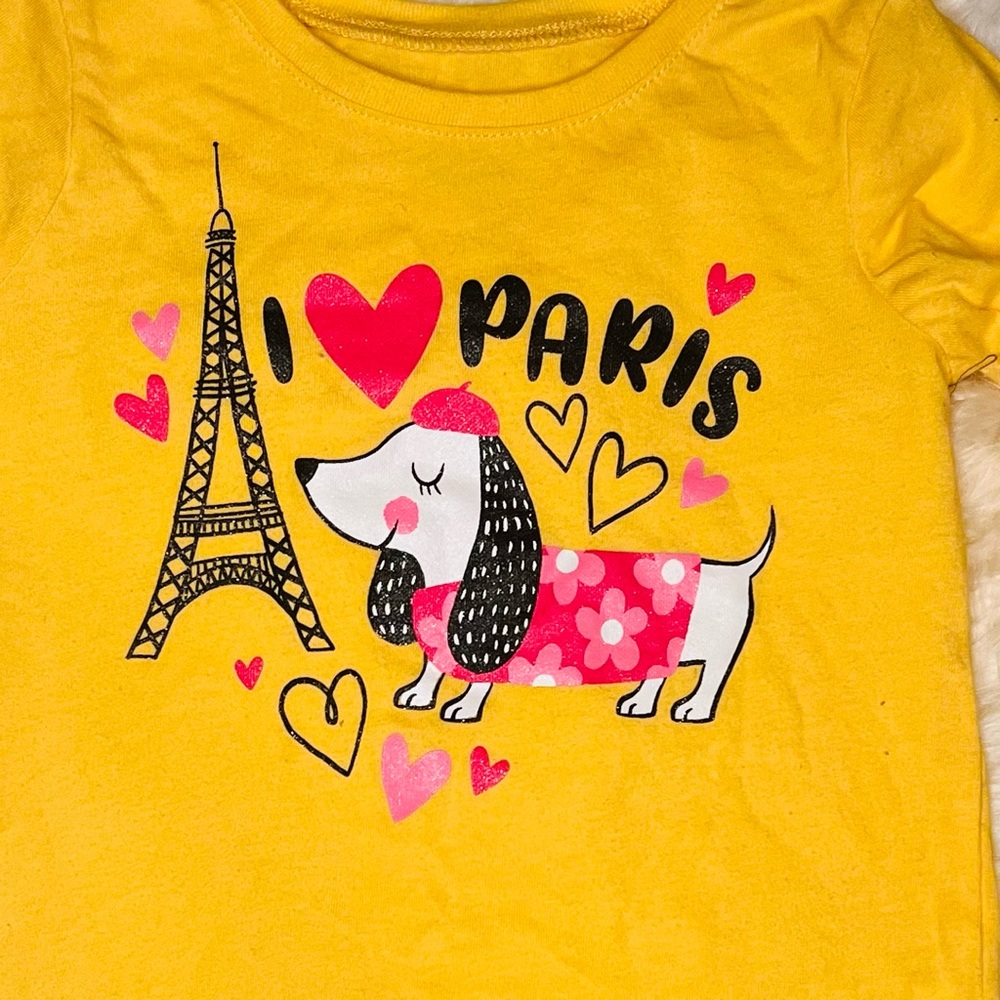 Toddler girl size 4T yellow long sleeve shirt in excellent condition